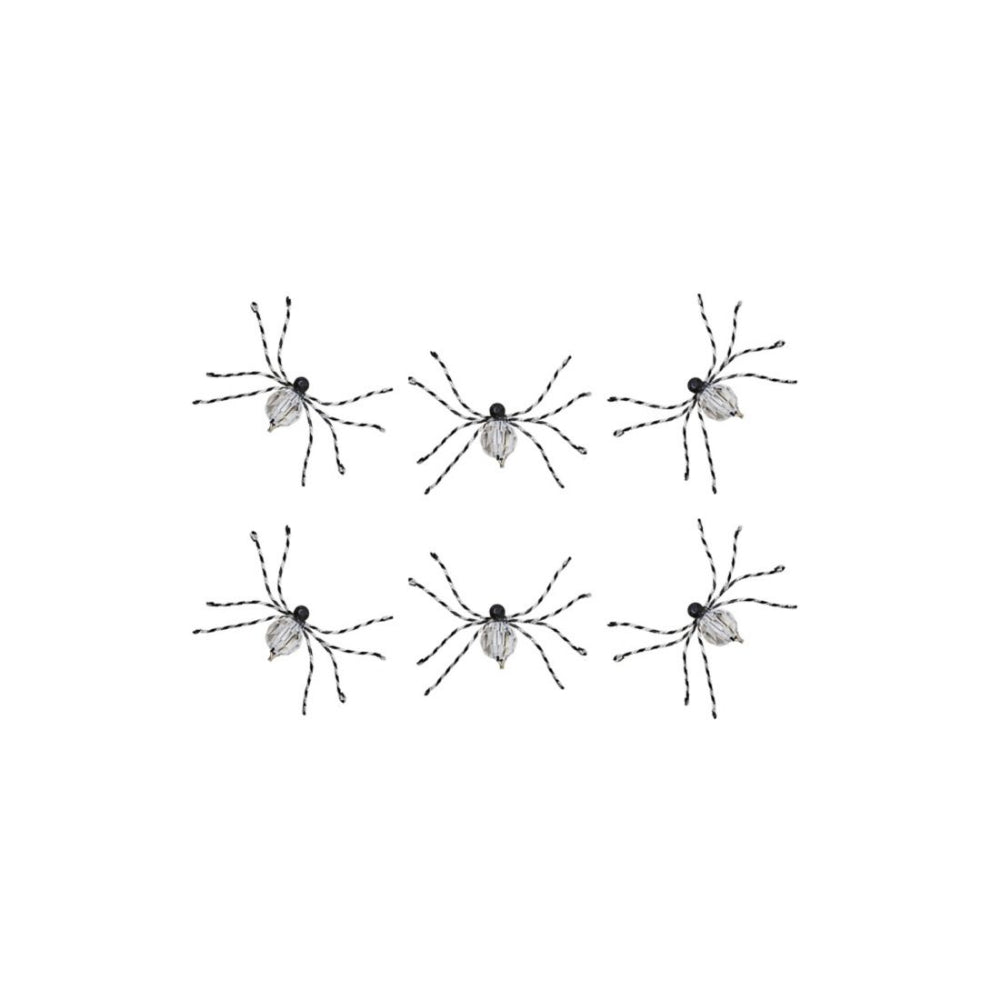 MacKenzie-Childs Crystal Beaded Spider Clips - Set of 6