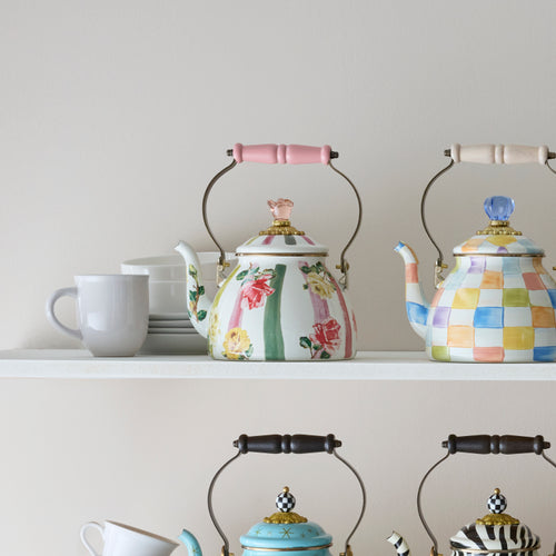 MacKenzie-Childs Garden Gala 2 Quart Tea Kettle