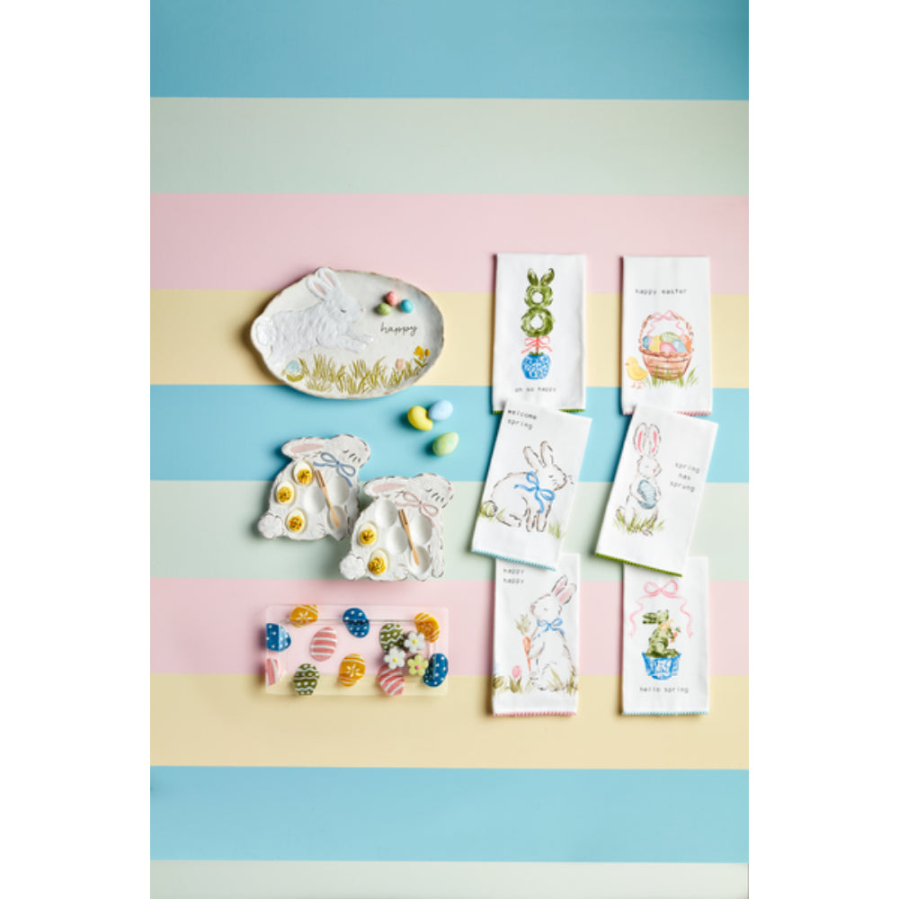 Mud Pie Easter Egg Glass Platter