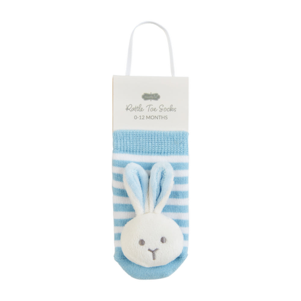Mud Pie Bunny Rattle Toe Socks