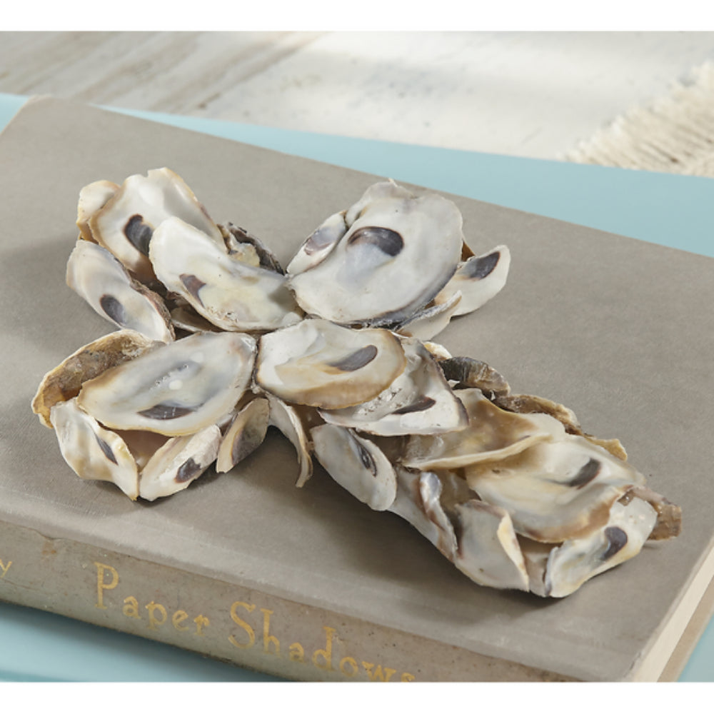 Mud Pie Small Oyster Shell Cross