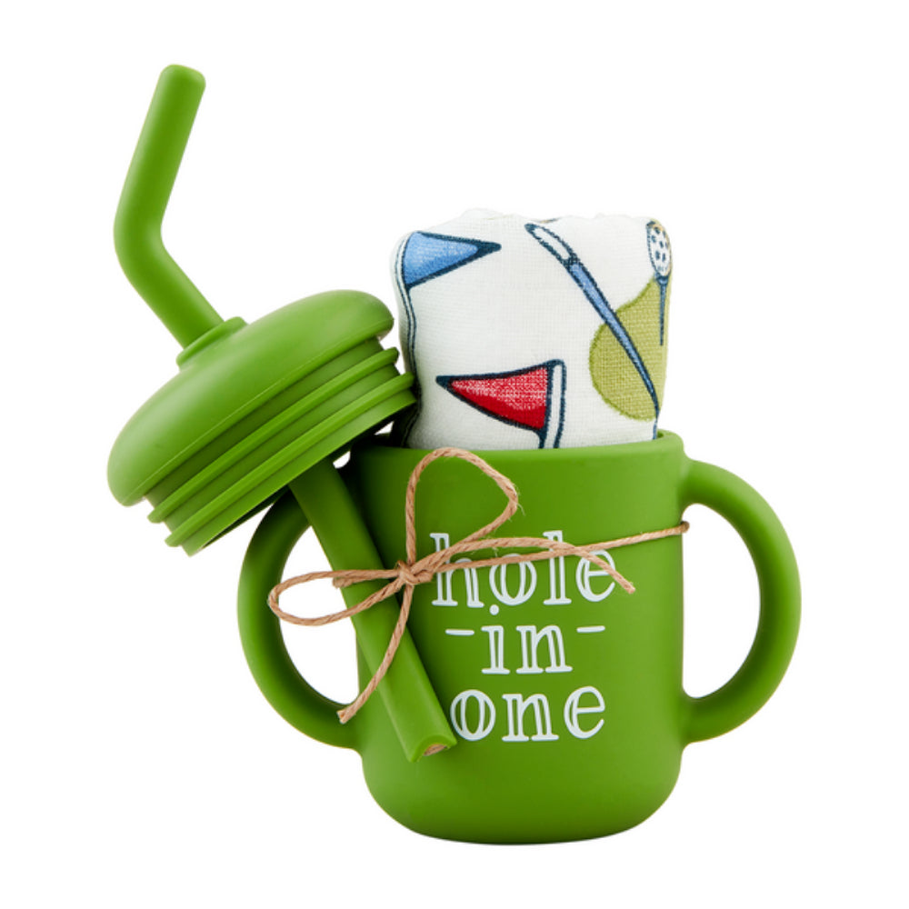 Mud Pie Golf Silicone Cup & Bib Set Smyth Jewelers