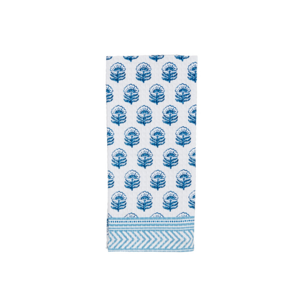 Mud Pie Blue Floral Towel