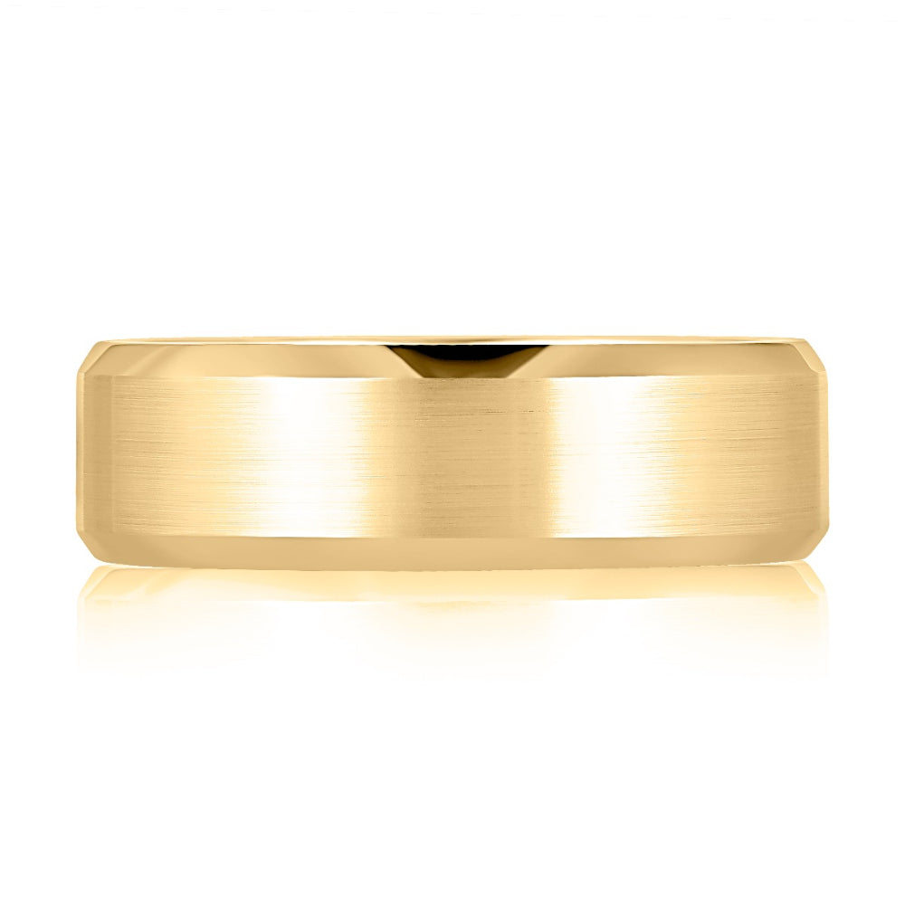 A. Jaffe Men's 14k 7mm Yellow Gold Wedding Band