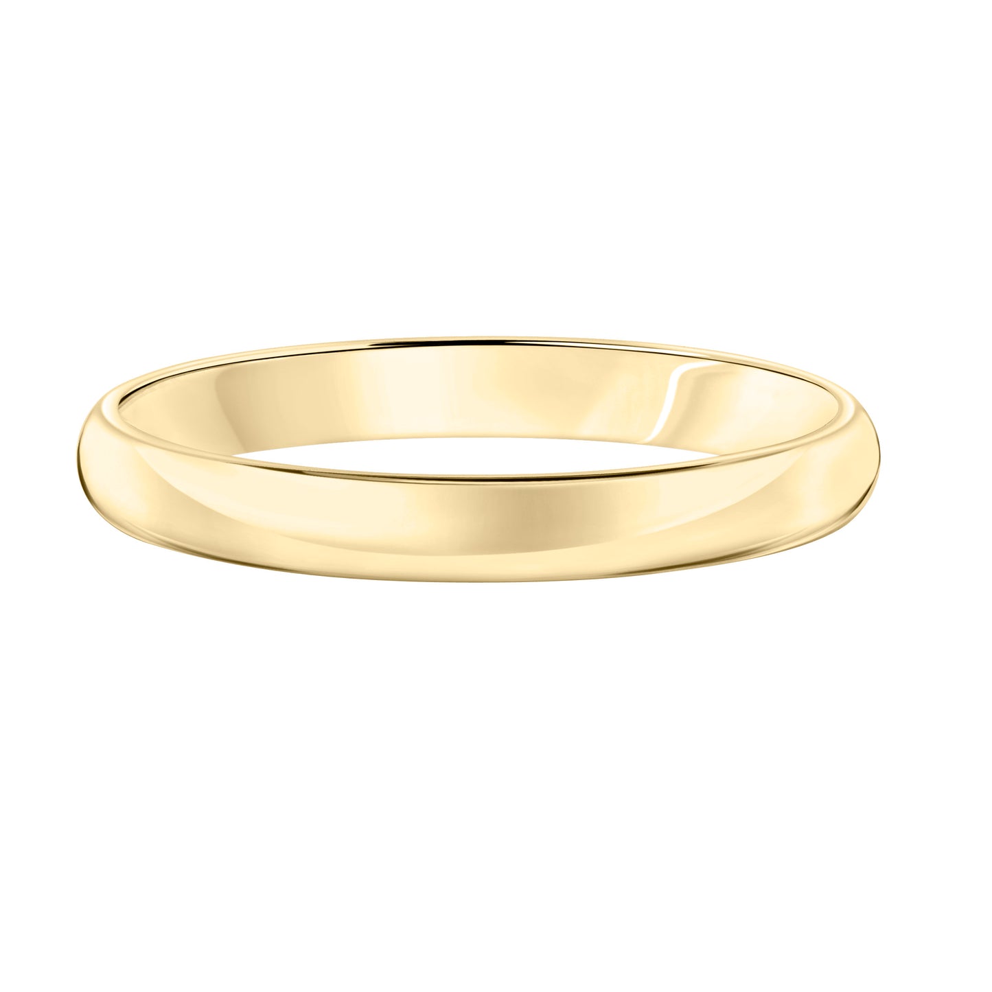 14k Plain Gold Wedding Band 3mm