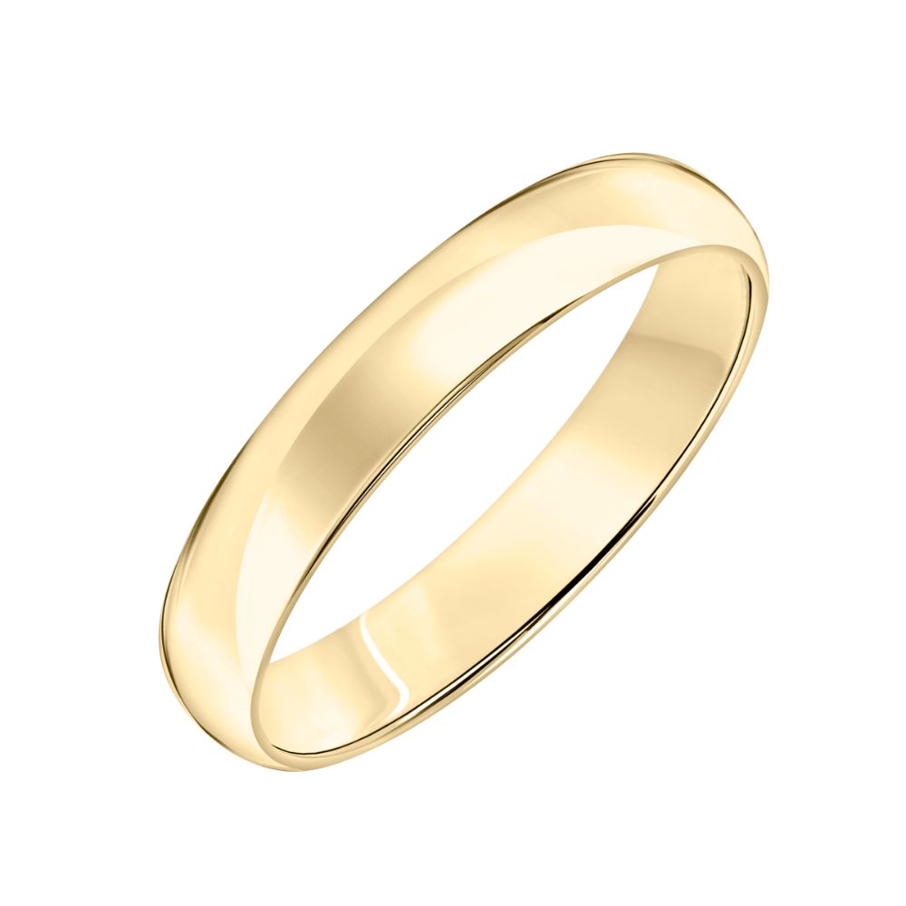 14k Plain Gold Wedding Band 4mm