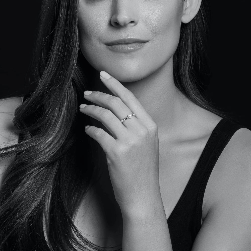 Lagos Two Tone Luna Pearl Ring