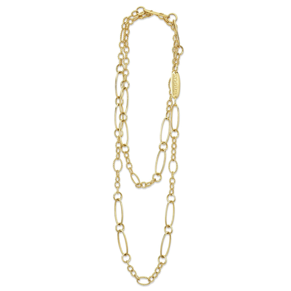 Lagos 18k Signature Caviar Gold Link Necklace