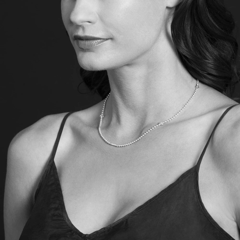 Lagos Caviar Icon Two Tone Beaded Necklace