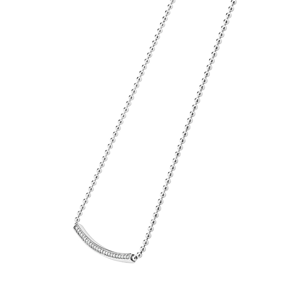 Lagos Caviar Spark Large Station Diamond Beaded Necklace