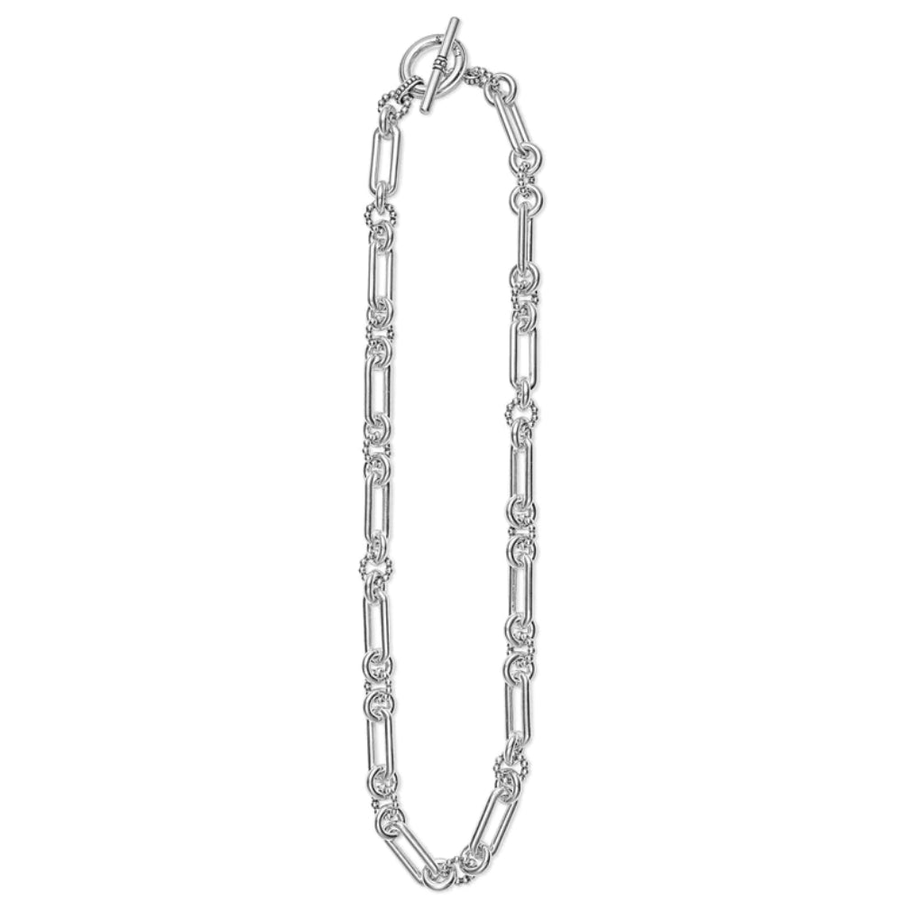 Lagos Signature Caviar Silver Link Necklace