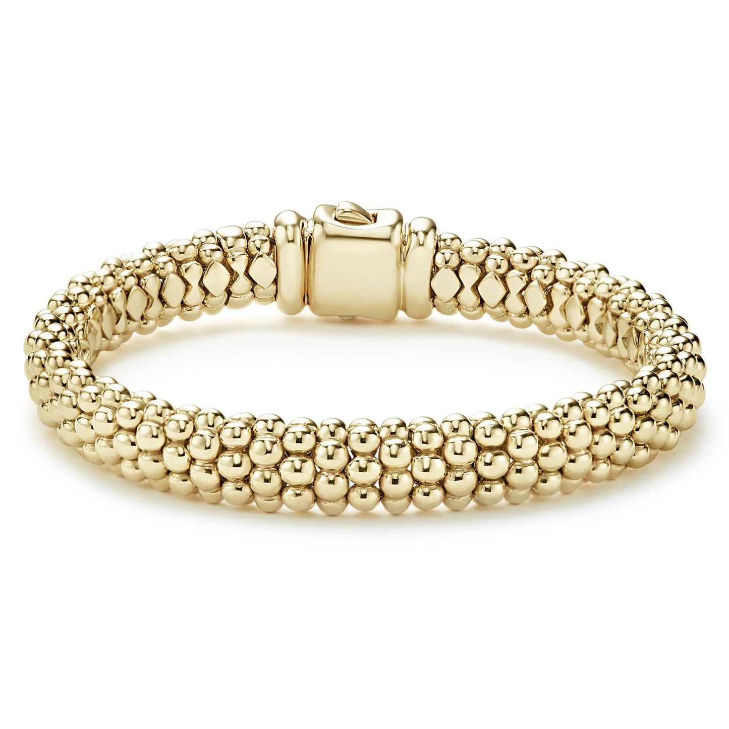 Lagos 18k Yellow Gold Caviar Bracelet, 9mm - Medium