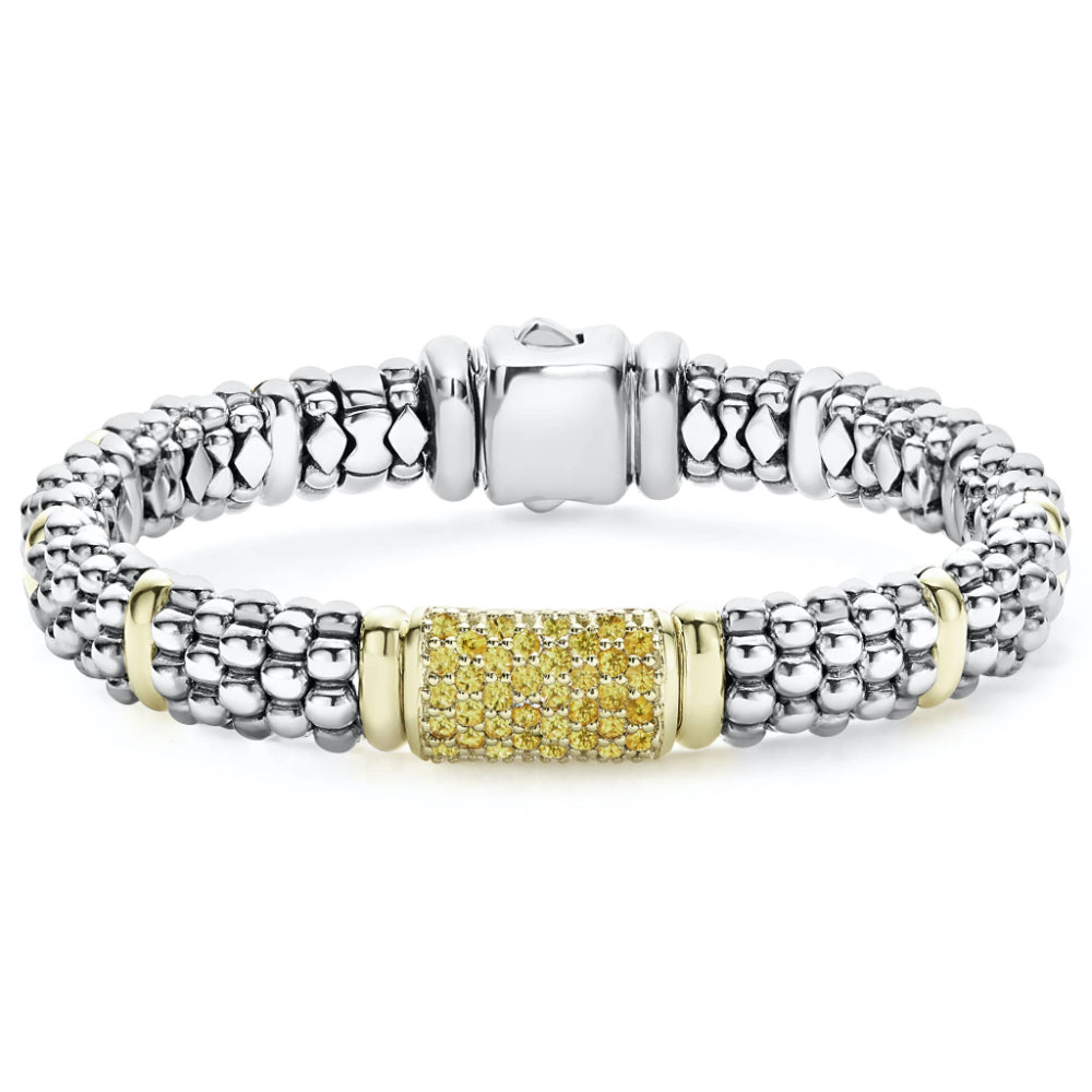 Lagos Signature Caviar Gemstone Bracelet, 9mm