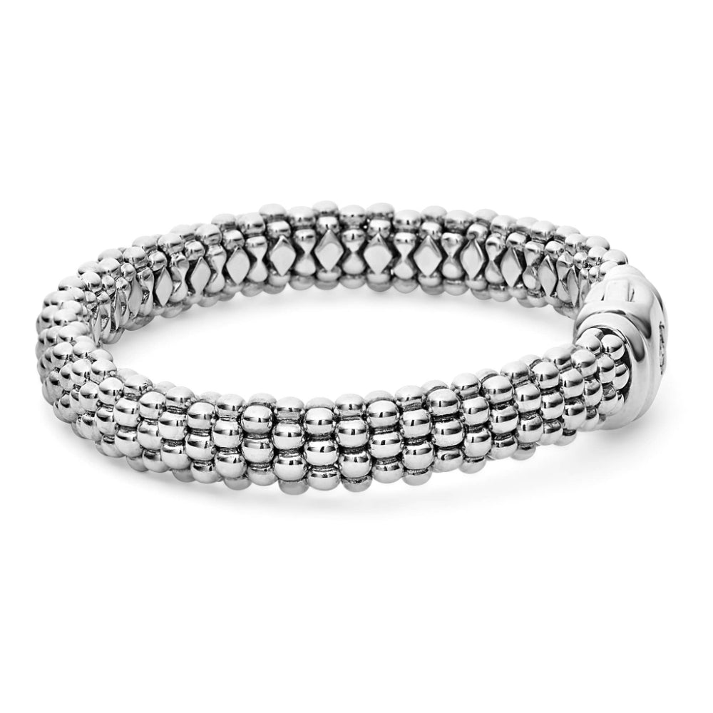 Lagos Signature Caviar 9mm Silver Caviar Bracelet