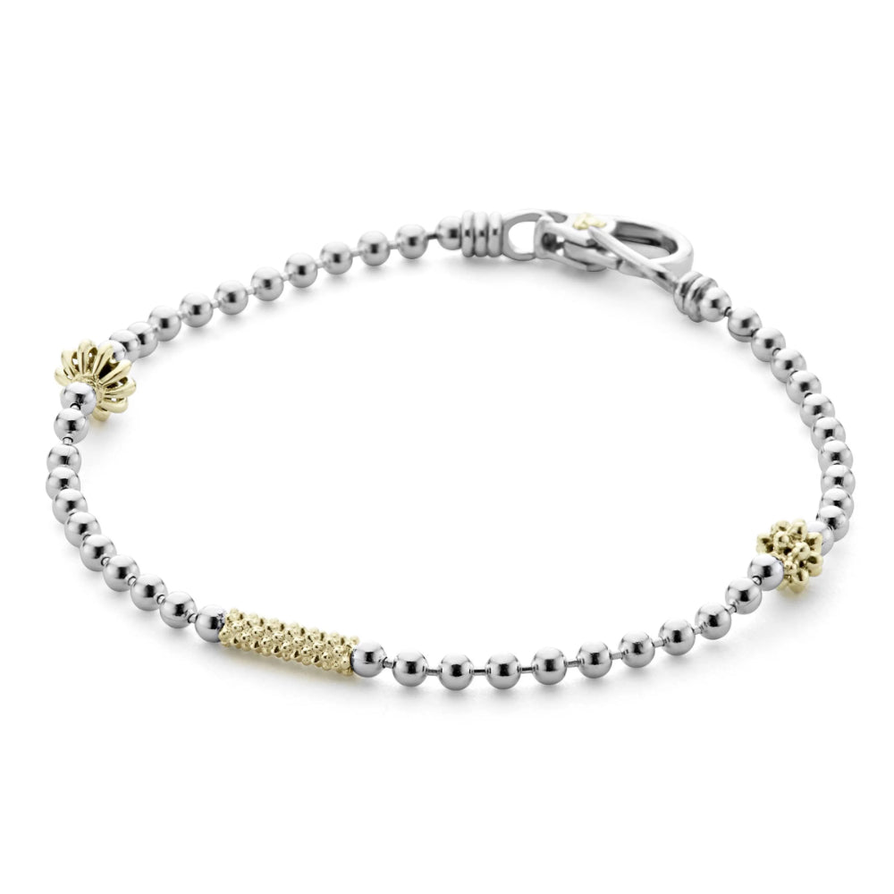 Lagos Caviar Icon Two-Tone Caviar Beaded Bracelet
