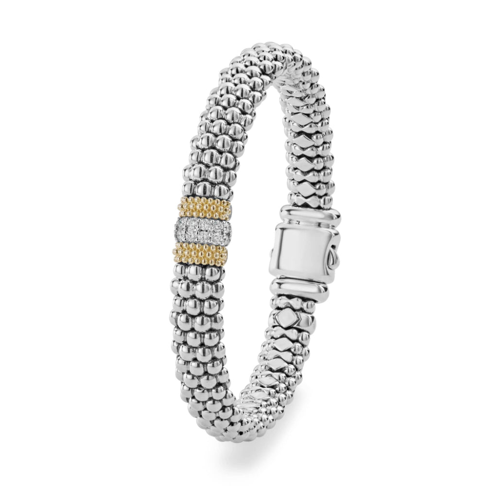 Lagos Lux Single Station Diamond Caviar Bracelet