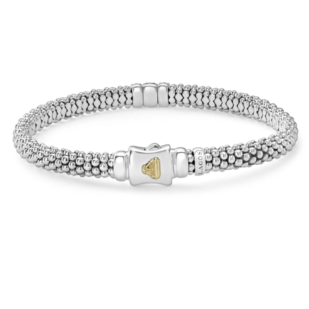 Lagos Lux Single Station Diamond Caviar Bracelet, 6mm