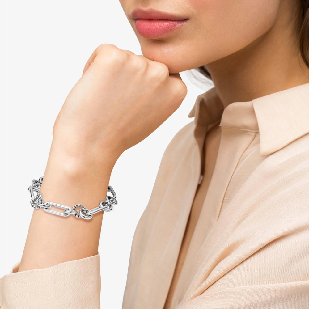 Lagos Signature Caviar Silver Link Bracelet