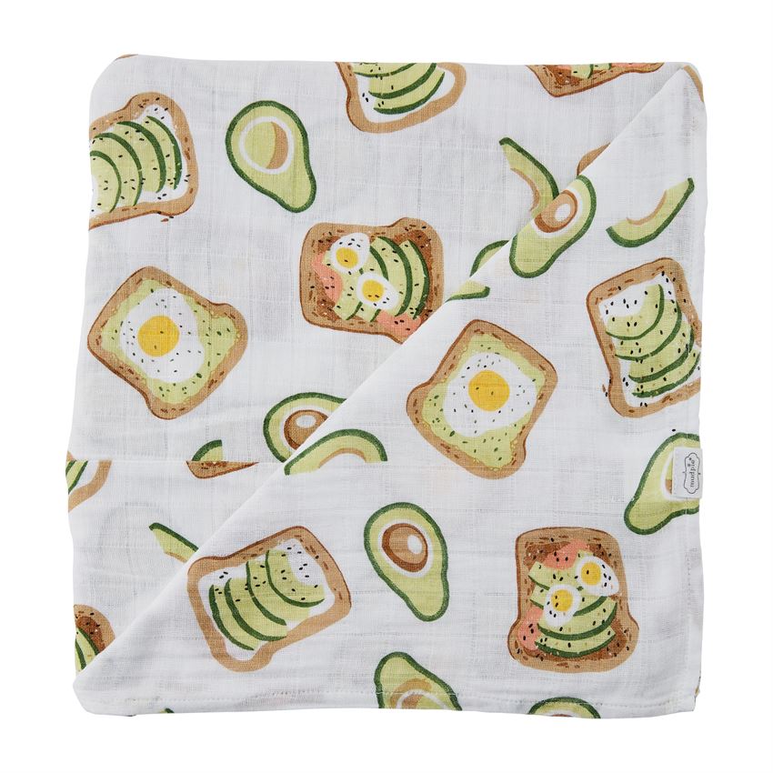 Mud Pie Toast and Rattle Swaddle Set