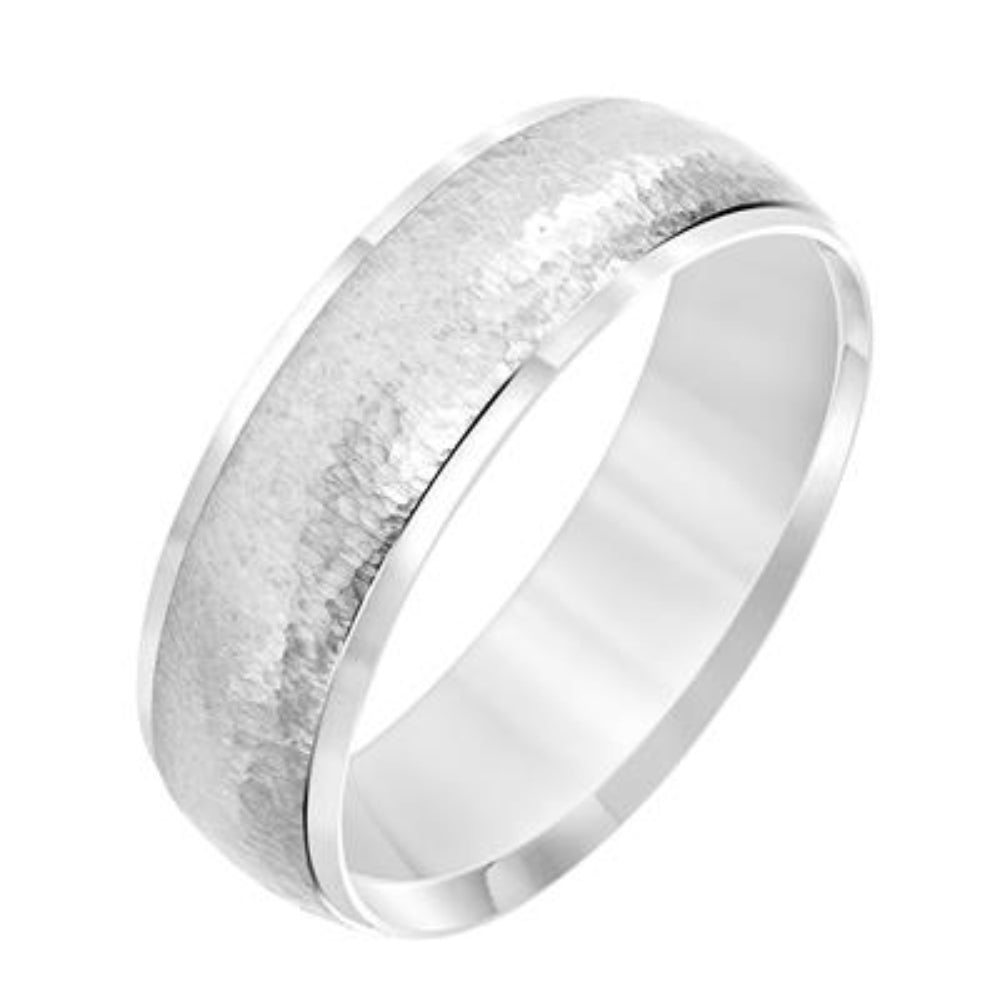 Men's 7mm Hammered Wedding Band