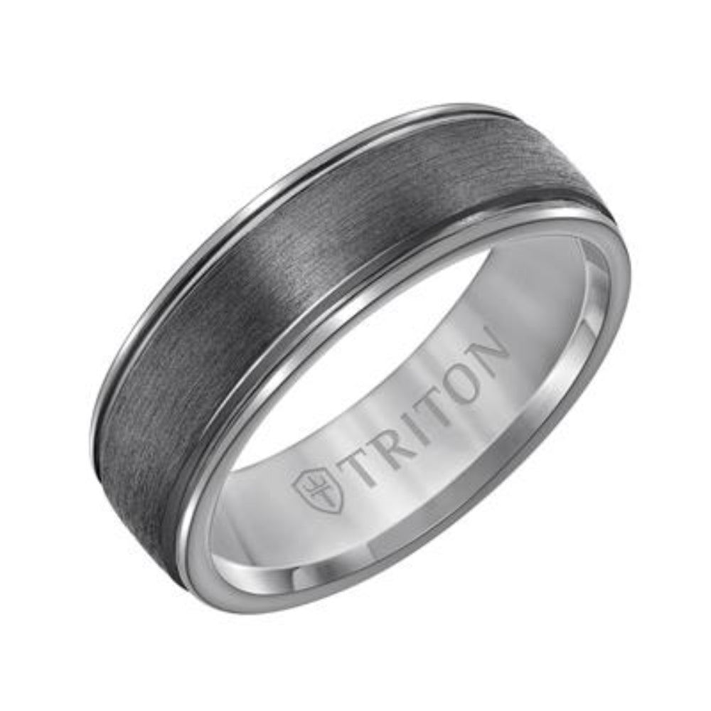 Men's Tantalum Wedding Band with Chrystaline Finish