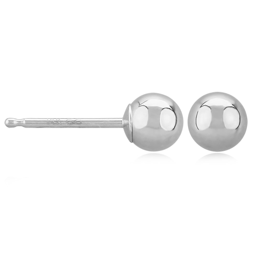 14k Gold 5mm Ball Stud Earrings