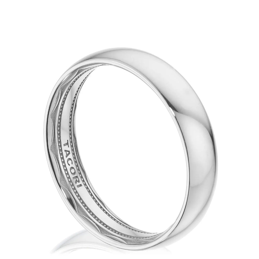 Tacori 18k Classic High Polish Rounded Mens Wedding Band