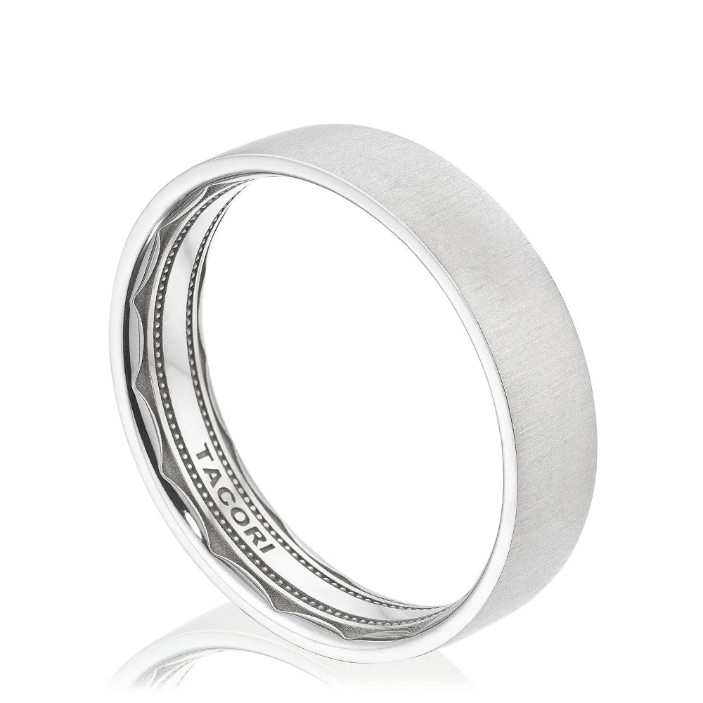 Tacori Classic Satin Finish Flat Mens Wedding Band