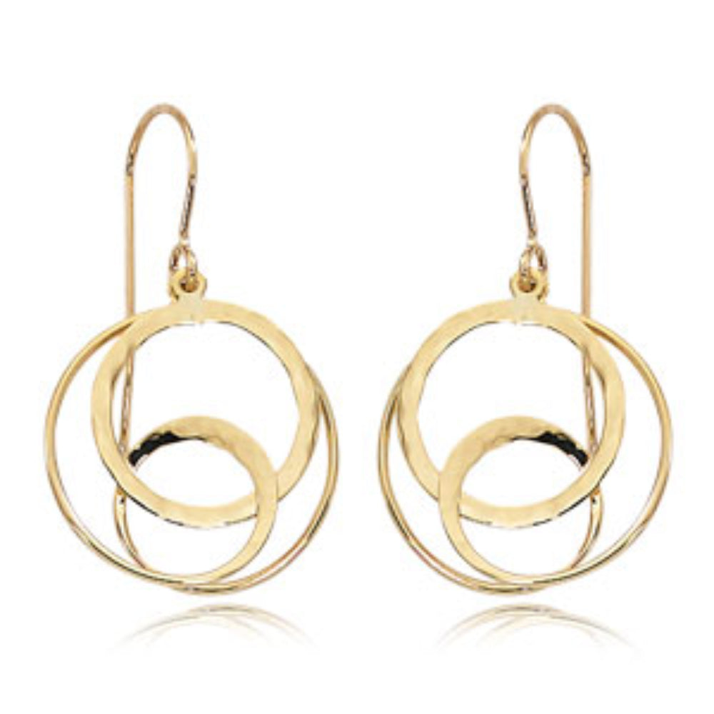 14k Gold Interlocking Loop Earrings