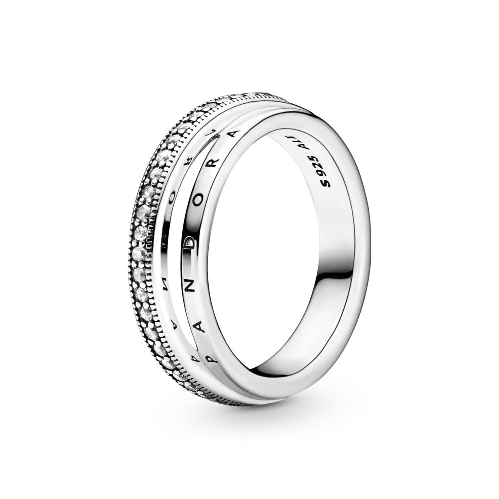 Pandora Triple Band Pavé Ring – Jewelers