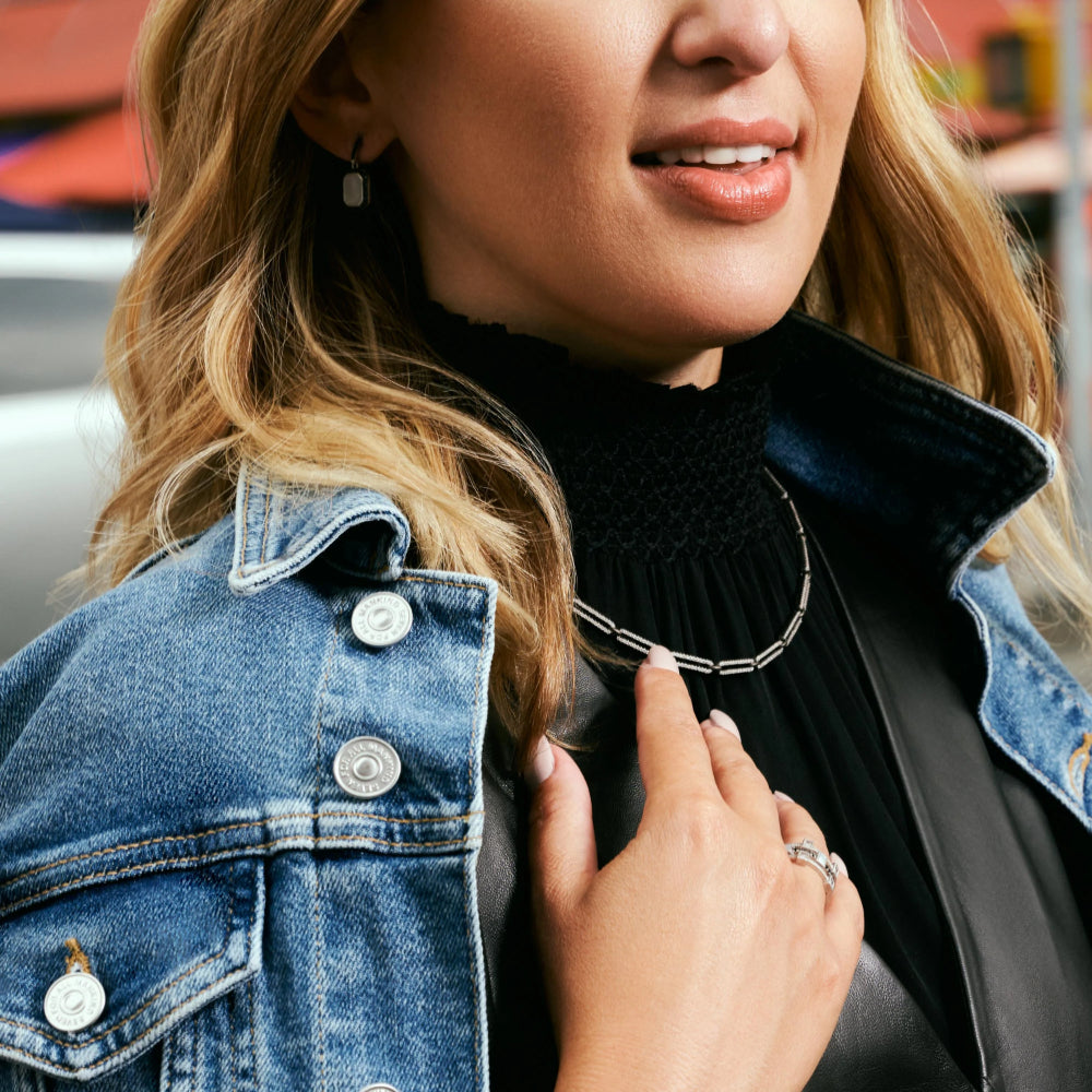 Freida Rothman Streets of Brooklyn Sterling Silver Chain Link Necklace