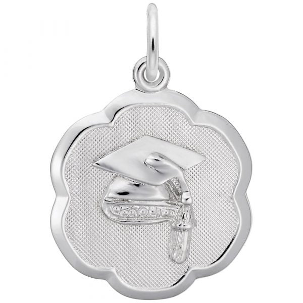 Sterling Silver Graduation Cap Charm