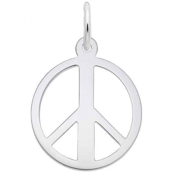 Sterling Silver Peace Symbol Charm