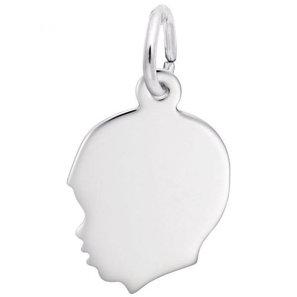 Sterling Silver Boy's Head Charm
