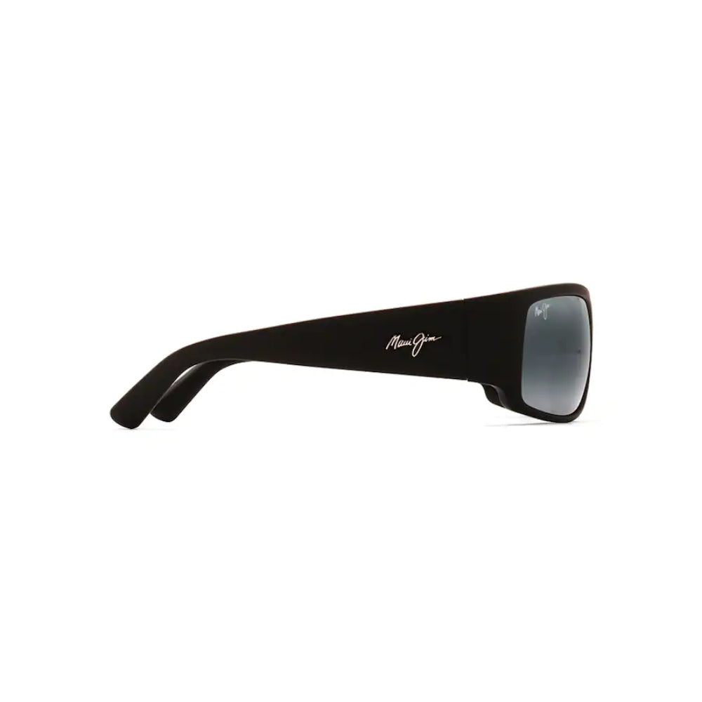 Maui Jim WORLD CUP Wrap Sunglasses - Matte Black Rubber