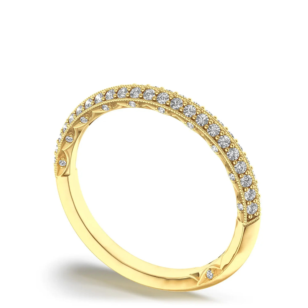 Tacori Sculpted Crescent Knife Edge Wedding Band