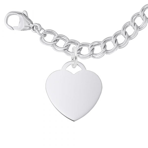 Double Heart Charm Bracelet