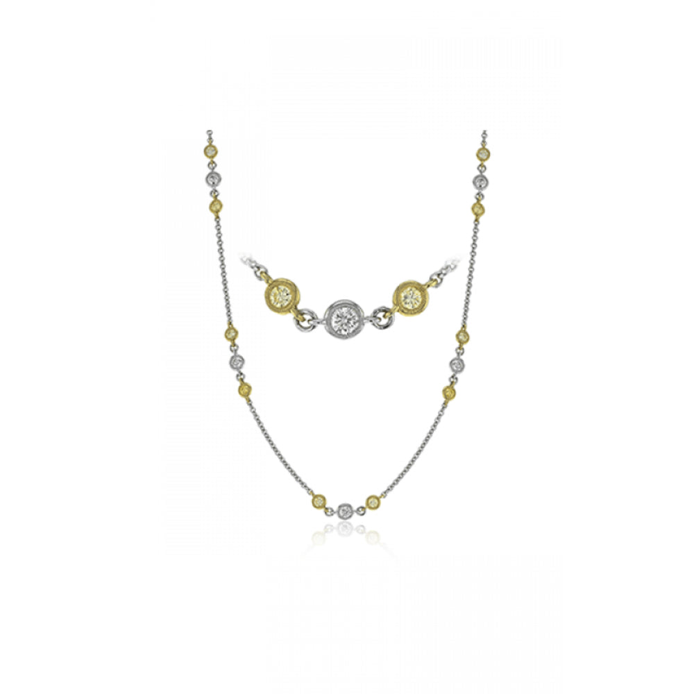Simon G. 18k Gold Diamond Station Necklace