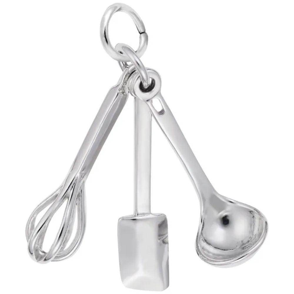 Sterling Silver 3 Piece Cooking Utensils Charm