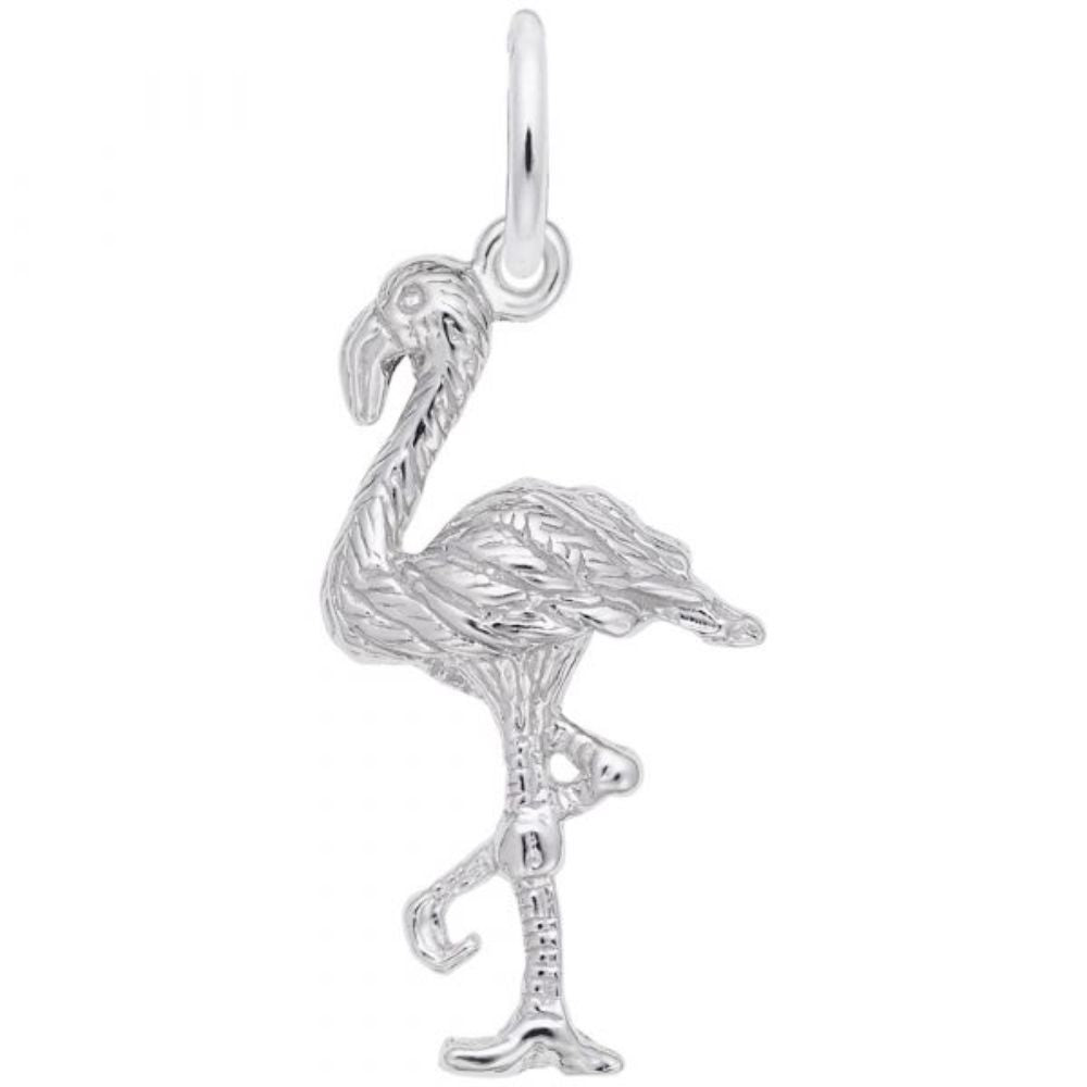 Sterling Silver Flamingo Charm – Smyth Jewelers - Main Image