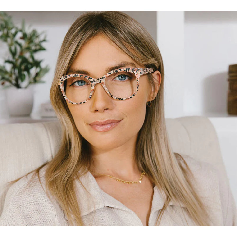Peepers Blue Light Readers Oasis- Blush Leopard
