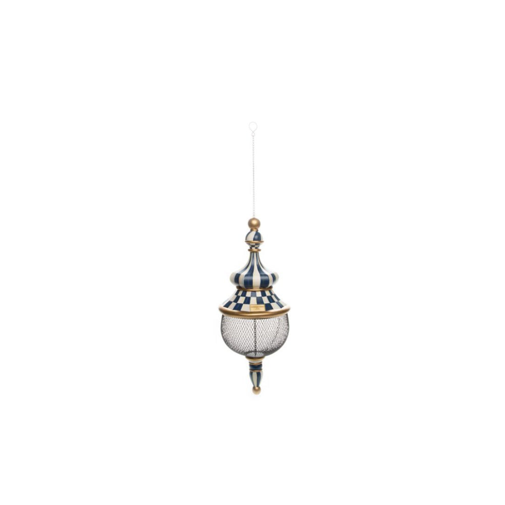 MacKenzie-Childs Royal Check Pendant Bird Feeder