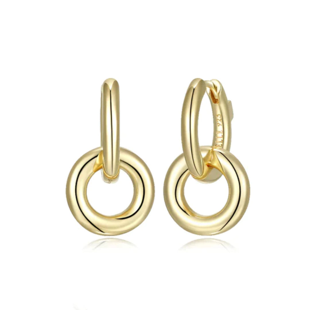 Elle "Simpatico" Hoop Circle Drop Earrings