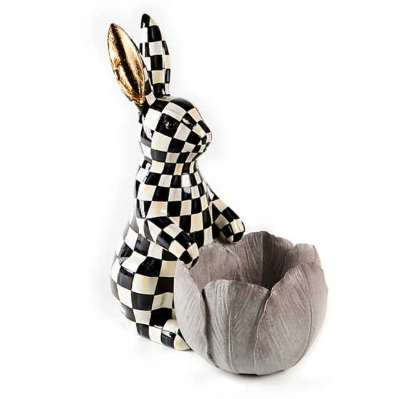 mackenzie childs plant pot MacKenzie-Childs Courtly Check Bunny Flower Pot
