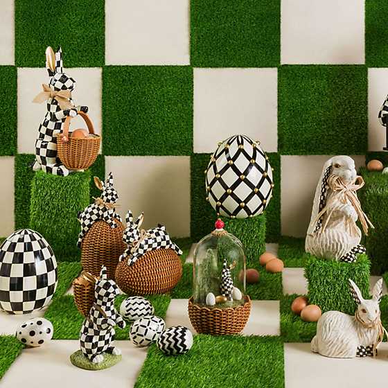 MacKenzie-Childs Courtly Check Basket Bunny