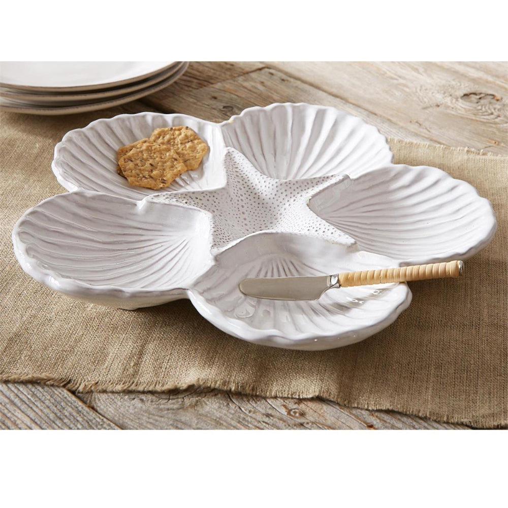 Mud Pie Shell Sectional Platter Set