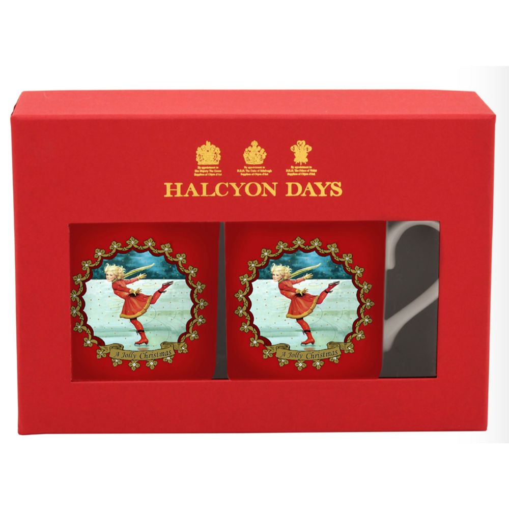 Halcyon Days Christmas Ice Staking Mug Set