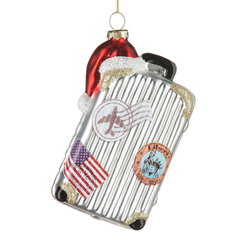 Raz Imports Holiday Luggage Ornament