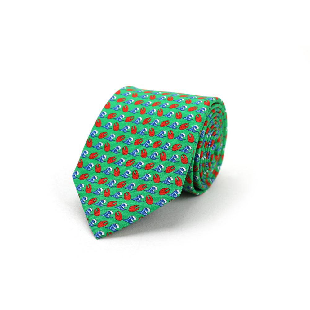 Lazy Jack Press Green "Claws Up" Tie