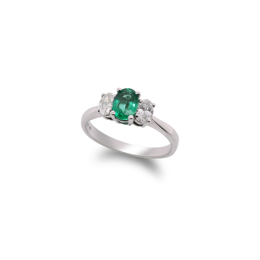 Estate Emerald and Diamond Ring